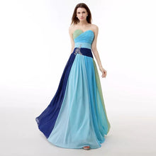 Load image into Gallery viewer, Colorful Strapless Floor Maxi Dress