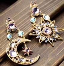 Load image into Gallery viewer, 1 pair Sun &amp; Moon Earring Fashion fringed Bohemia Jewelry for Party
