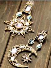 Load image into Gallery viewer, 1 pair Sun &amp; Moon Earring Fashion fringed Bohemia Jewelry for Party