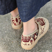 Load image into Gallery viewer, Ethnic Exqusite Embroidery Knitted Sandal Cloth Shoes For Women