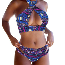Load image into Gallery viewer, 2 Colors SEXY VINTAGE TWO PIECE Bikini Print Swimsuit