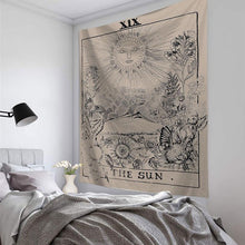 Load image into Gallery viewer, Mandala Tapestry Tarot Card  Wall Hanging Astrology Divination Witchcraft Room Decor Bedspread Throw Cover Sun Moon Wall Decor