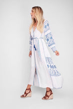 Load image into Gallery viewer, Vintage Women Casual Sexy V-neck Loose Boho Dress Ladies Floral Dresses Holiday Beach Dress