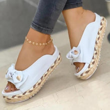 Load image into Gallery viewer, New Summer Womens Sandals Color Bow-Knot Casual Women Slippers Platform Female Slides Slip-On Outdoor New Female Footwear 2022