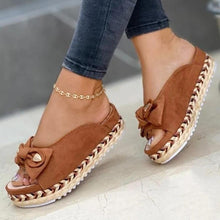 Load image into Gallery viewer, New Summer Womens Sandals Color Bow-Knot Casual Women Slippers Platform Female Slides Slip-On Outdoor New Female Footwear 2022