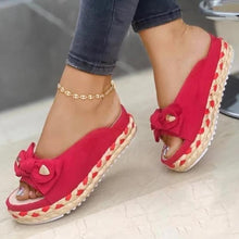 Load image into Gallery viewer, New Summer Womens Sandals Color Bow-Knot Casual Women Slippers Platform Female Slides Slip-On Outdoor New Female Footwear 2022