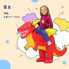 Load image into Gallery viewer, Halloween children&#39;s costume dinosaur inflatable clothes adult kids dinosaur clothes mounts Tyrannosaurus Christmas