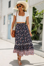 Load image into Gallery viewer, Lace-paneled maxi skirt man cotton bohemian beach resort-inspired skirt