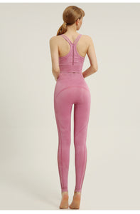 Solid Color Sports Beauty Back Underwear Shockproof Gathering Yoga Wear Sports Bra Seamless Washable Fitness Vest