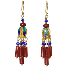 Load image into Gallery viewer, Ethnic Style Retro Red Agate Tassels Fashion Sense Earrings