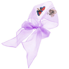 Load image into Gallery viewer, Summer thin embroidery butterfly narrow strip silk scarf women spring and autumn versatile fashion gauze scarf women