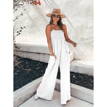 Load image into Gallery viewer, Sexy Suspender Loose Casual Jumpsuit Resort Wide Leg Jumpsuit