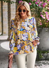 Load image into Gallery viewer, Women&#39;s floral temperament top versatile shirt