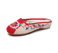 Load image into Gallery viewer, Butterfly cloth shoes ladies casual summer walking, shopping tourism, cow tendon bottom slippers