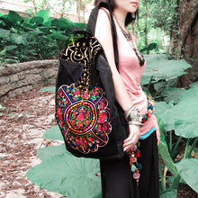 Load image into Gallery viewer, Original Ethnic Style Literature and Art Versatile Retro Tibetan Style Embroidered Backpack Travel Bag Canvas Bag