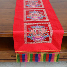 Load image into Gallery viewer, Tibetan-style folk tablecloth retro long table tea tablecloth Buddha hall decoration