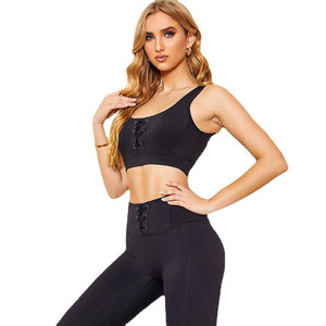 Two-piece suit of double-sided sexy sports fitness yoga clothes