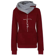 Load image into Gallery viewer, Lapel pattern embroidered hooded personalized sweater bottoming shirt