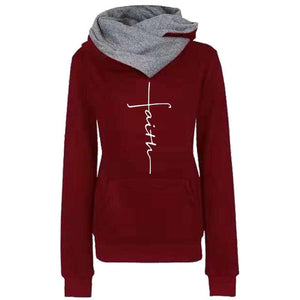 Lapel pattern embroidered hooded personalized sweater bottoming shirt