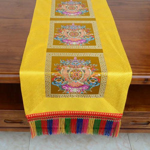 Tibetan-style folk tablecloth retro long table tea tablecloth Buddha hall decoration