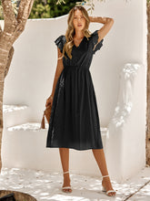 Load image into Gallery viewer, Casual women&#39;s solid color V-neck waist fresh style dress women
