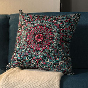 Ethnographic Vintage Pillowcase Bohemian Square Cushion Cover