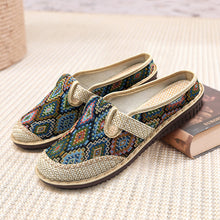 Load image into Gallery viewer, Women&#39;s New Ethnic Style Half Slippers Linen Casual Fisherman&#39;s Shoes Soft Soled Mother&#39;s Shoes