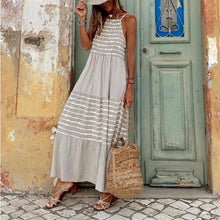 Load image into Gallery viewer, Stylish women&#39;s slip crewneck patchwork dress
