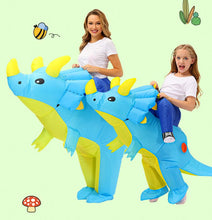 Load image into Gallery viewer, Halloween children&#39;s costume dinosaur inflatable clothes adult kids dinosaur clothes mounts Tyrannosaurus Christmas