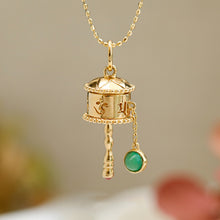 Load image into Gallery viewer, Six-character mantra prayer wheel pendant can be turned to pray for peace and protect necklace &amp; Earrings