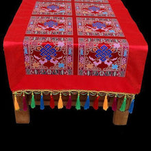 Load image into Gallery viewer, Tibetan-style folk wind tablecloth custom retro long table tea tablecloth Buddha hall decoration for tablecloth Buddha tablecloth