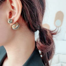 Load image into Gallery viewer, Double-sided openwork front and rear ball ball earrings vintage