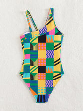 Load image into Gallery viewer, Beach print swimwear one-piece women&#39;s swimsuit