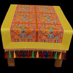 Tibetan-style folk wind tablecloth custom retro long table tea tablecloth Buddha hall decoration for tablecloth Buddha tablecloth