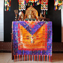 Load image into Gallery viewer, Tibetan Buddhist supplies tablecloth decorative tablecloth  Tibetan national  tablecloth set