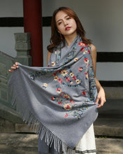 Load image into Gallery viewer, Thickened imitation cashmere embroidered scarf shawl dual-purpose autumn and winter warmth, large size high-end retro national style