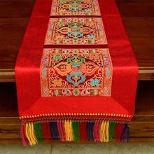 Load image into Gallery viewer, Tibetan-style folk tablecloth retro long table tea tablecloth Buddha hall decoration