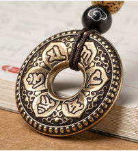 Load image into Gallery viewer, Six-character mantra pendant brass car keychain small pendant