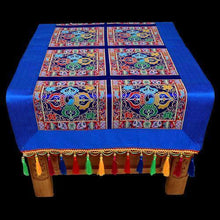 Load image into Gallery viewer, Tibetan-style folk wind tablecloth custom retro long table tea tablecloth Buddha hall decoration for tablecloth Buddha tablecloth