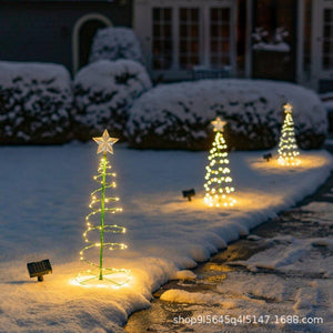 Solar Christmas Tree Outdoor Courtyard LED Lights