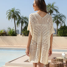 Load image into Gallery viewer, Bikini blouse jacket spa swimsuit with lace openwork seaside beach skirt swimsuit cover shawl woman