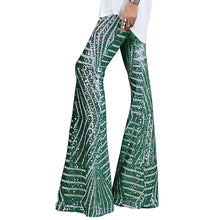 Load image into Gallery viewer, Sequin slacks women&#39;s new high waist loose straight leg trousers for autumn