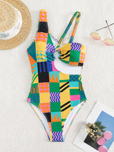 Load image into Gallery viewer, Beach print swimwear one-piece women&#39;s swimsuit