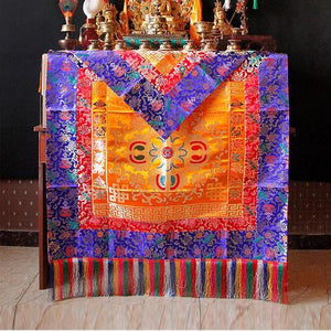 Tibetan Buddhist supplies tablecloth decorative tablecloth  Tibetan national  tablecloth set