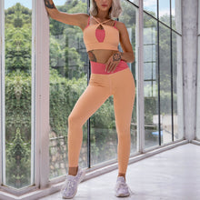 Load image into Gallery viewer, Candy color hip lift fitness suit fashion fitness yoga clothes women