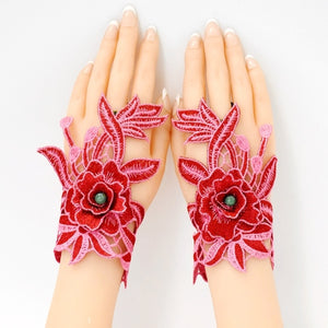 Gloves, wristbands, ethnic style, women's embroidery, fingerless embroidery, wrist sleeves, summer jewelry, semi-fingered ethnic style