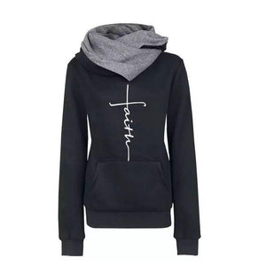 Lapel pattern embroidered hooded personalized sweater bottoming shirt