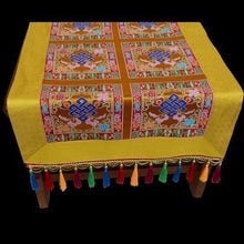 Load image into Gallery viewer, Tibetan-style folk wind tablecloth custom retro long table tea tablecloth Buddha hall decoration for tablecloth Buddha tablecloth