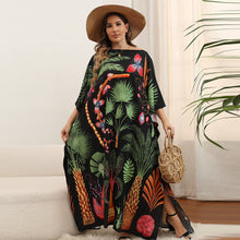 Load image into Gallery viewer, Beach blouse oversized loose fit bat sleeve resort dress