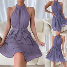 Load image into Gallery viewer, Women&#39;s panels sleeveless ruffled dresses